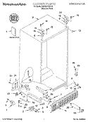 CABINET, LITERATURE Diagram and Parts List for KSRS27FGSS13  KitchenAid Refrigerator