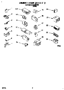Wiring Harness Diagram and Parts List for 6LSR5132AW2  Whirlpool Washer