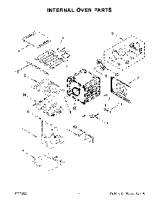 Internal Oven Parts Diagram and Parts List for KOCE507ESS21  KitchenAid Microwave Oven Combo