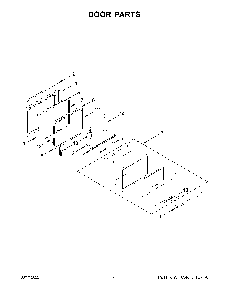 Door Parts Diagram and Parts List for KSGG700ESS6  KitchenAid Range