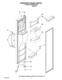 FREEZER DOOR PARTS Diagram and Parts List for WSF26D2EXS02  Whirlpool Refrigerator