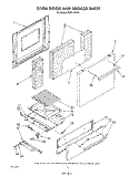 OVEN DOOR AND BROILER Diagram and Parts List for FGP215VW1  Roper Range
