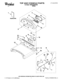 TOP AND CONSOLE PARTS Diagram and Parts List for 7MWGD8800AW0  Whirlpool Dryer