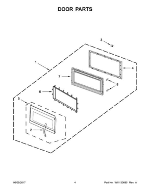 Part Location Diagram of W11305127 Whirlpool HNDLE-DOOR