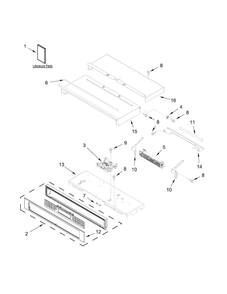Control Panel Parts Diagram and Parts List for KOSE500EWH00  KitchenAid Wall Oven