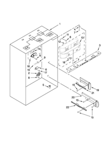 Refrigerator Liner Parts Diagram and Parts List for KBRO36FTX08  KitchenAid Refrigerator