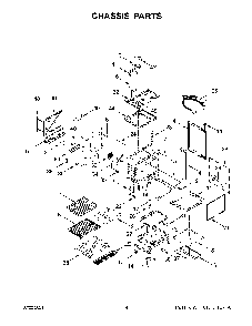 Chassis Parts Diagram and Parts List for KSGB900ESS5  KitchenAid Range