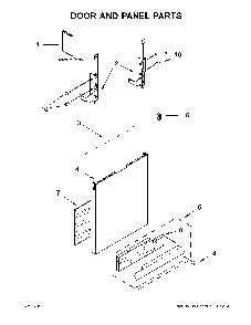 Door and panel parts Diagram and Parts List for 66513209N413  Kenmore Dishwasher