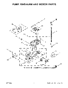 Pump, Washarm And Motor Parts Diagram and Parts List for KDTM704KPS1  KitchenAid Dishwasher