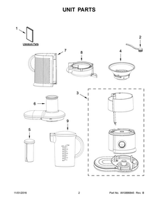 Part Location Diagram of W10788803 Whirlpool CONTAINER