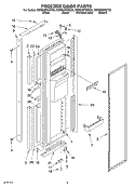 FREEZER DOOR Diagram and Parts List for KSRB22FHSS06  KitchenAid Refrigerator