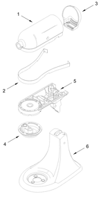Color Variation Parts Diagram and Parts List for 5KSM195PSABM6 5KSM195PSABT6-5KSM195PSAMI6 Whirlpool Mixer