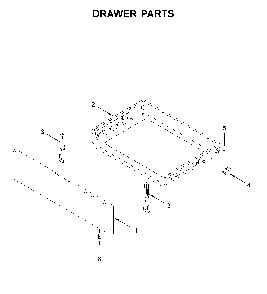 Drawer parts Diagram and Parts List for WFE320M0JS0  Whirlpool Range
