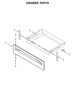 Drawer Parts Diagram and Parts List for WFG515S0JW1  Whirlpool Range