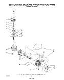 BRAKE, CLUTCH, GEARCASE, MOTOR AND PUMP Diagram and Parts List for LA5420XTW0  Whirlpool Washer