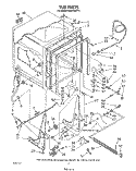 TUB , LITERATURE AND OPTIONAL Diagram and Parts List for DU9100XT0  Whirlpool Dishwasher