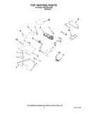TOP VENTING PARTS Diagram and Parts List for KDRU763VSS03  KitchenAid Range