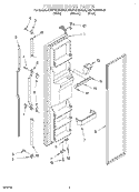 FREEZER DOOR Diagram and Parts List for KSUP22QDWH00  KitchenAid Refrigerator