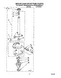 BRAKE AND DRIVE TUBE Diagram and Parts List for KAWE560WAL3  KitchenAid Washer