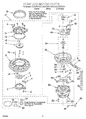 PUMP AND MOTOR Diagram and Parts List for KUDC25CHBT1  KitchenAid Dishwasher