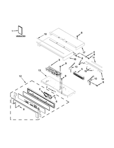 Control Panel Parts Diagram and Parts List for IBD350DS02  Whirlpool Wall Oven