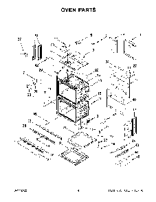 Oven Parts Diagram and Parts List for KODE300ESS20  KitchenAid Wall Oven