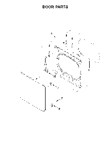 Door parts Diagram and Parts List for 11069133414  Kenmore Dryer