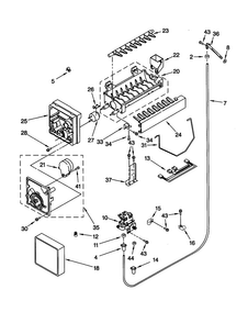 Icemaker Diagram and Parts List for KSSP36QGT00  KitchenAid Refrigerator