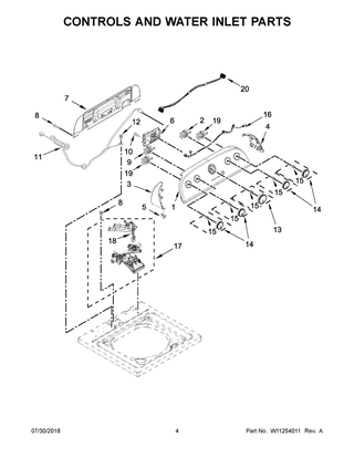 Part Location Diagram of W11608056 Whirlpool Electronic Control Board