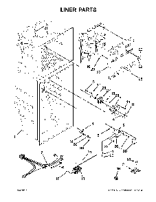 Liner parts Diagram and Parts List for 10676393413  Kenmore Refrigerator