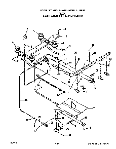 Burner Diagram and Parts List for F4007W0  Roper Range