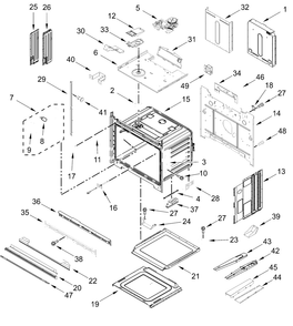 Oven Parts Diagram and Parts List for JOEDC330RL00  Whirlpool Wall Oven