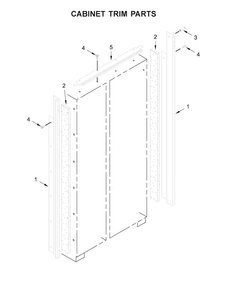 Cabinet Trim Parts Diagram and Parts List for KBSN608EBS00  KitchenAid Refrigerator