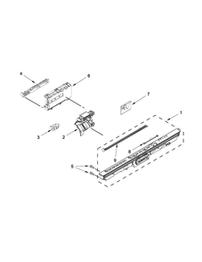 Control Panel And Latch Parts Diagram and Parts List for 66512789K311  Kenmore Dishwasher