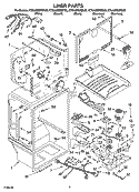 LINER PARTS Diagram and Parts List for KTLA22EMSS03  Whirlpool Refrigerator