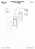 CONTROL PANEL PARTS Diagram and Parts List for MH1160XSB5  Whirlpool Microwave