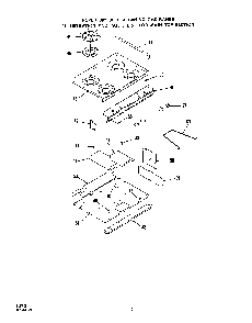Main Top Diagram and Parts List for 1353*2A  Roper Range