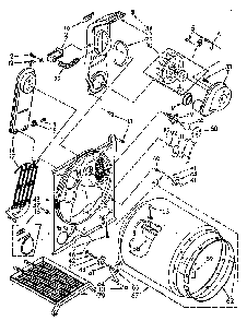 Bulkhead Diagram and Parts List for LE9800XSN0  Whirlpool Dryer