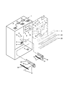 Refrigerator Liner Parts Diagram and Parts List for KBLC36FTS08  KitchenAid Refrigerator