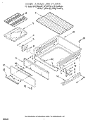 OVEN & BROILER Diagram and Parts List for SF306PEGW1  Whirlpool Range