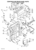 CONTROLS AND REAR PANEL PARTS Diagram and Parts List for WTW5900TB0  Whirlpool Washer