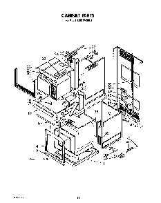 Cabinet Diagram and Parts List for CMO2743BL1  KitchenAid Microwave