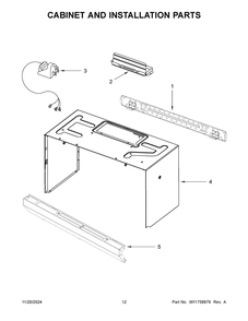 07 - Cabinet And Installation Parts Diagram and Parts List for YWMH31017HB10  Whirlpool Microwave