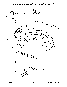 Cabinet And Installation Parts Diagram and Parts List for KMHP519ESS06  KitchenAid Microwave