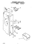 FREEZER LINER Diagram and Parts List for RS22AWXAW01  Roper Refrigerator
