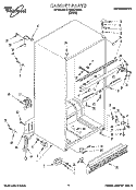CABINET Diagram and Parts List for ET18NKXAG01  Whirlpool Refrigerator