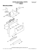 DOOR AND PANEL PARTS Diagram and Parts List for KUDE40FXSP4  KitchenAid Dishwasher