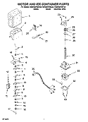 MOTOR AND ICE CONTAINER PARTS Diagram and Parts List for KSRX25FSST00  KitchenAid Refrigerator