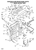 CONTROLS AND REAR PANEL PARTS Diagram and Parts List for GST9630PL2  Whirlpool Washer