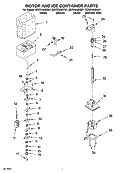 MOTOR AND ICE CONTAINER PARTS Diagram and Parts List for GD5RHAXNL01  Whirlpool Refrigerator